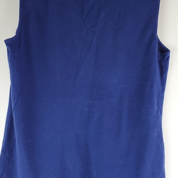 Karen Scott Blue Embroidery cami top Medium Size - Picture 5 of 8